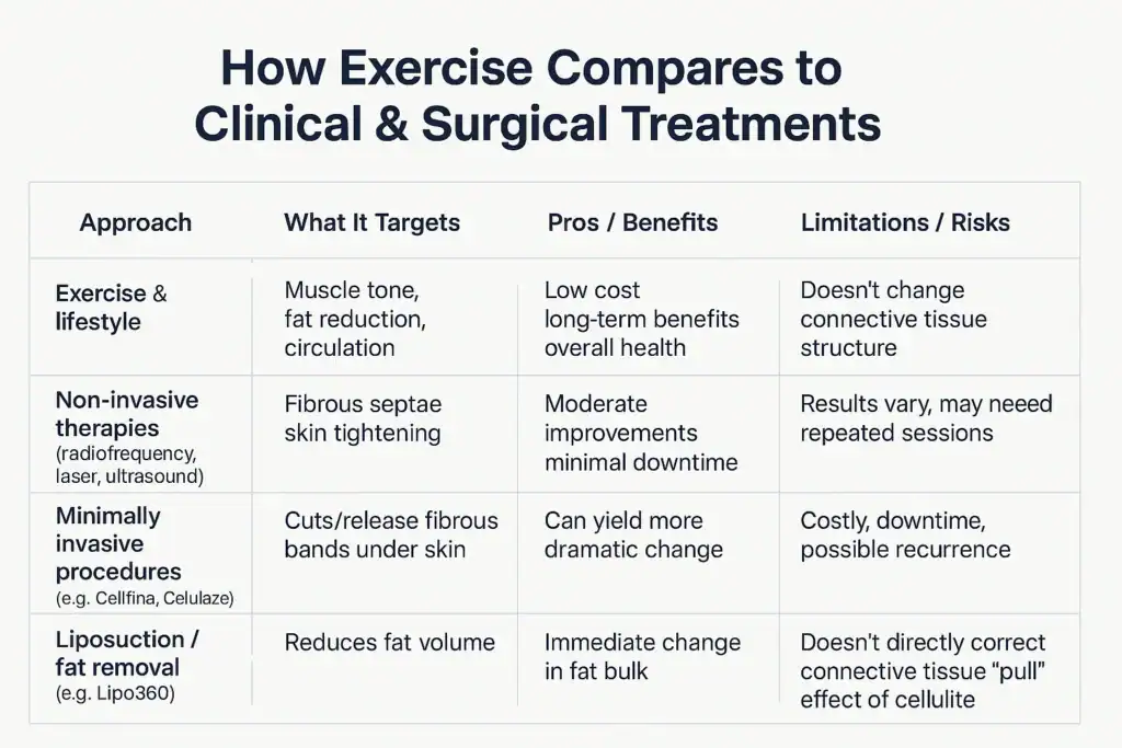 Sculpting Your Bum: Can Toning Exercises Really Reduce Cellulite? 2 How exercise compares to treatments from Lipo 360 Luton