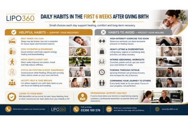 What to Do (and Avoid) in the First 6 Weeks After Giving Birth To Avoid Diastasis Recti 3 First 6 Weeks After Giving Birth To Avoid Diastasis Recti Luton : Daily Habits in the First 6 Weeks After Giving Birth